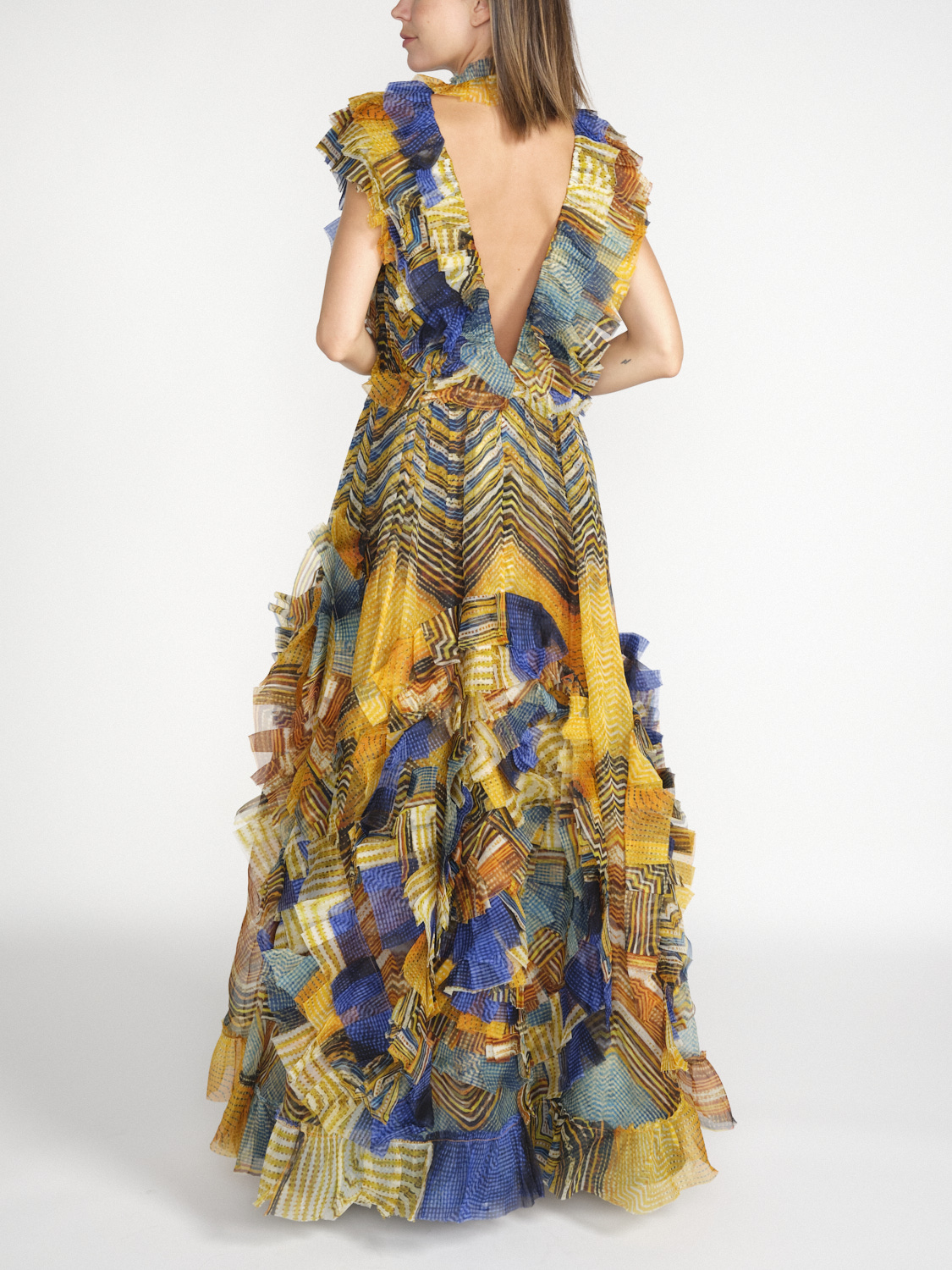 Ulla Johnson Celestine Gown – Maxikleid mit Volantdetails multicolore 38