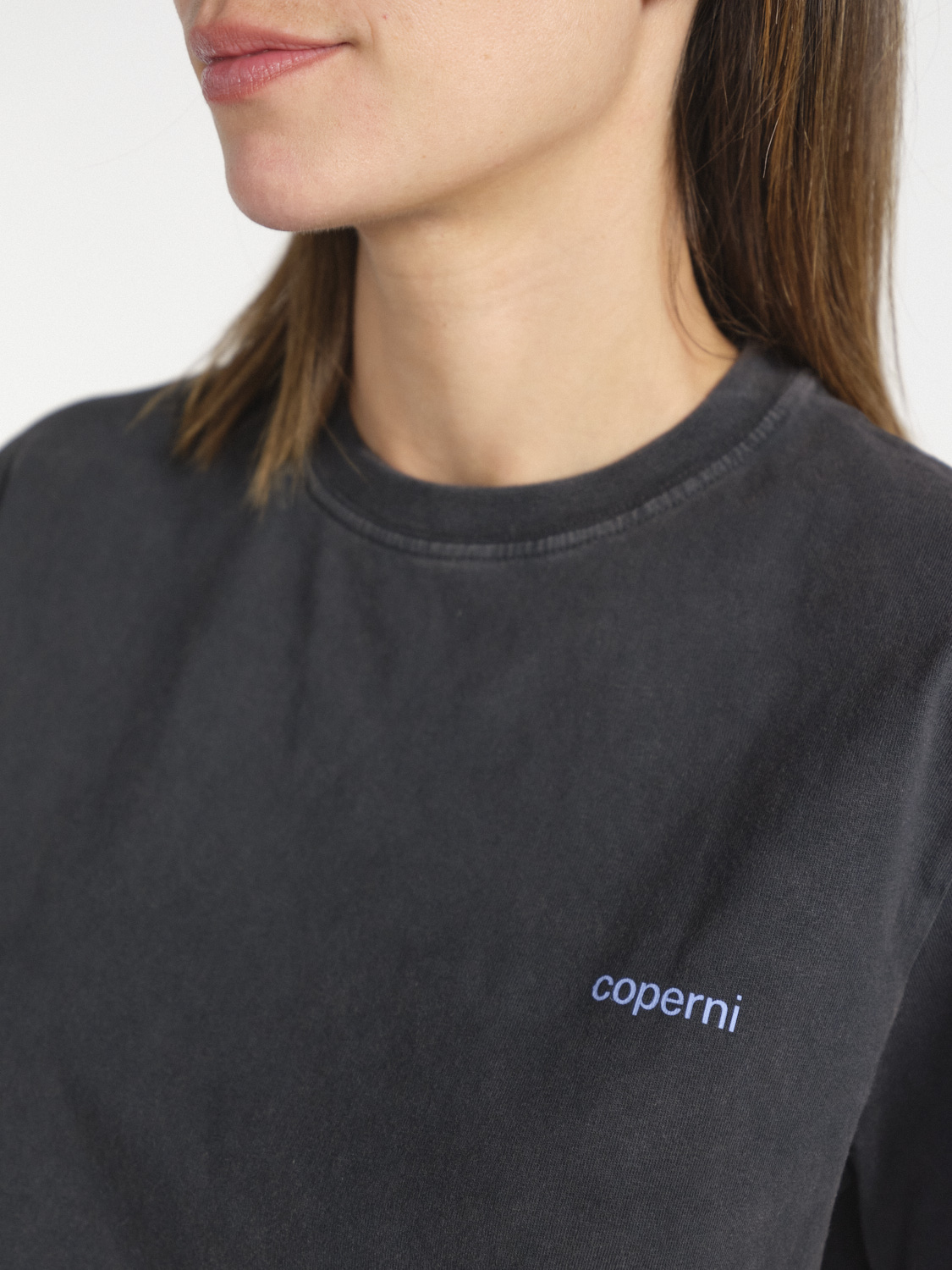 Coperni Coperni Shirt mit bedrucktem Logo  gris S