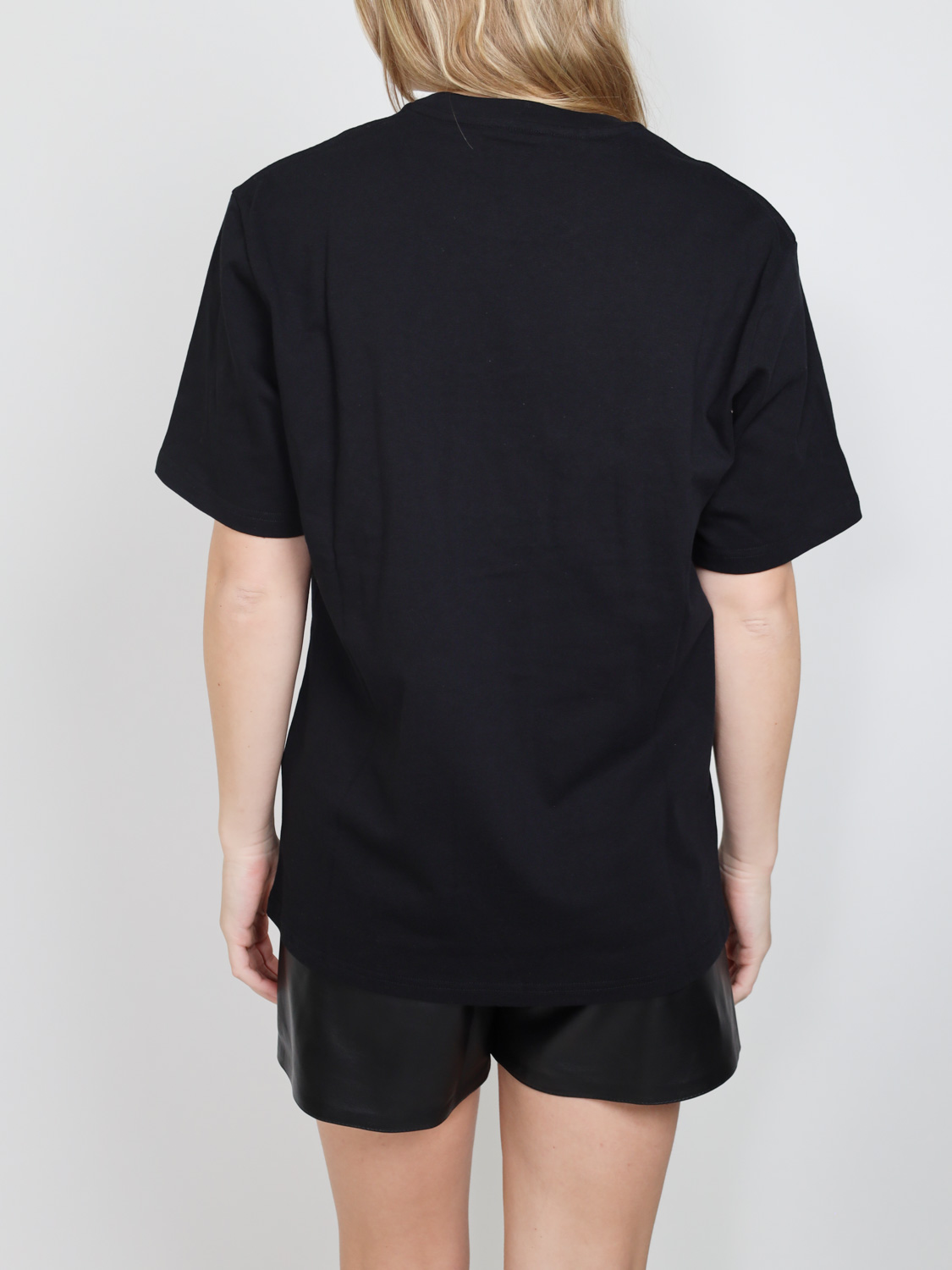 JW Anderson Melliertes T-Shirt mit Logo   schwarz S