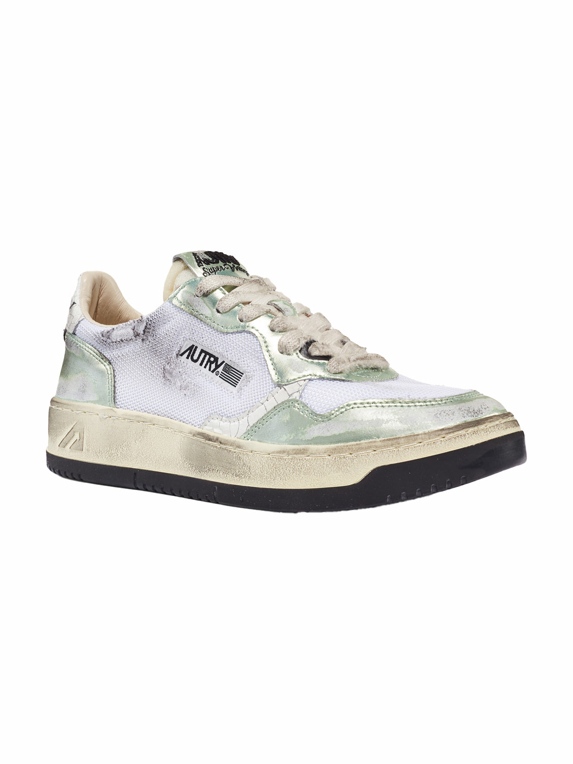 Sneaker super vintage medalist low made of suede and white leather 
