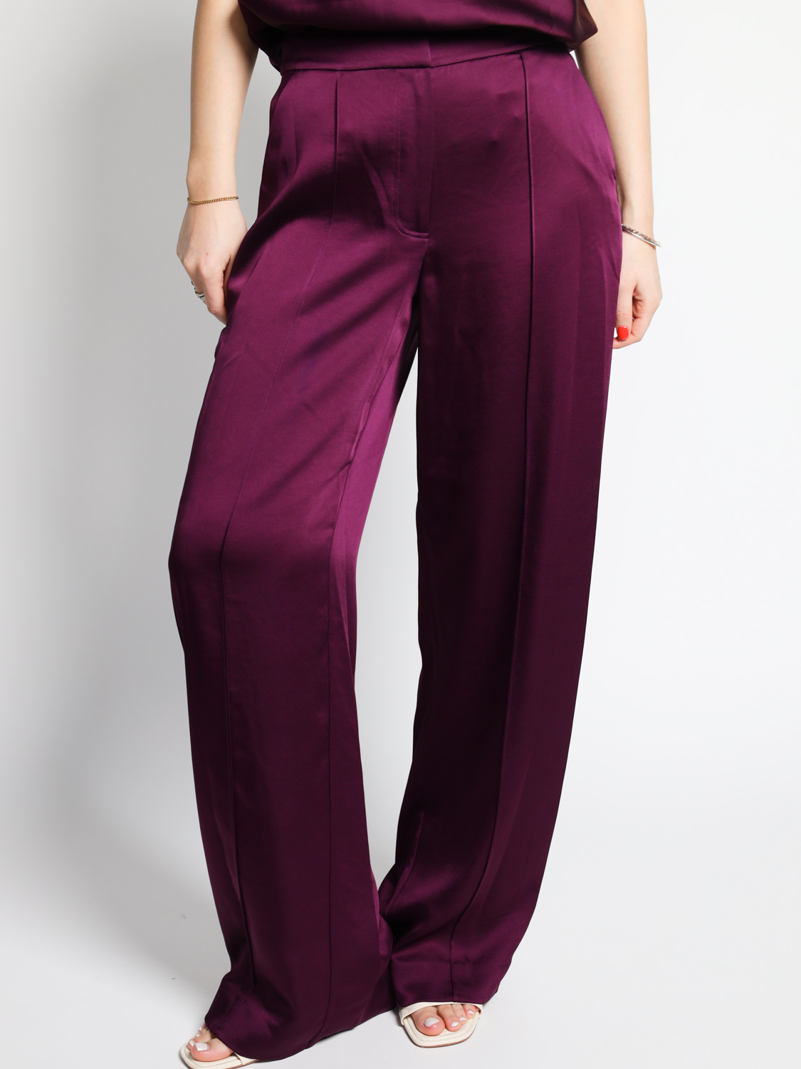 Simkhai Kira - Flowing satin trousers    bordeaux  34