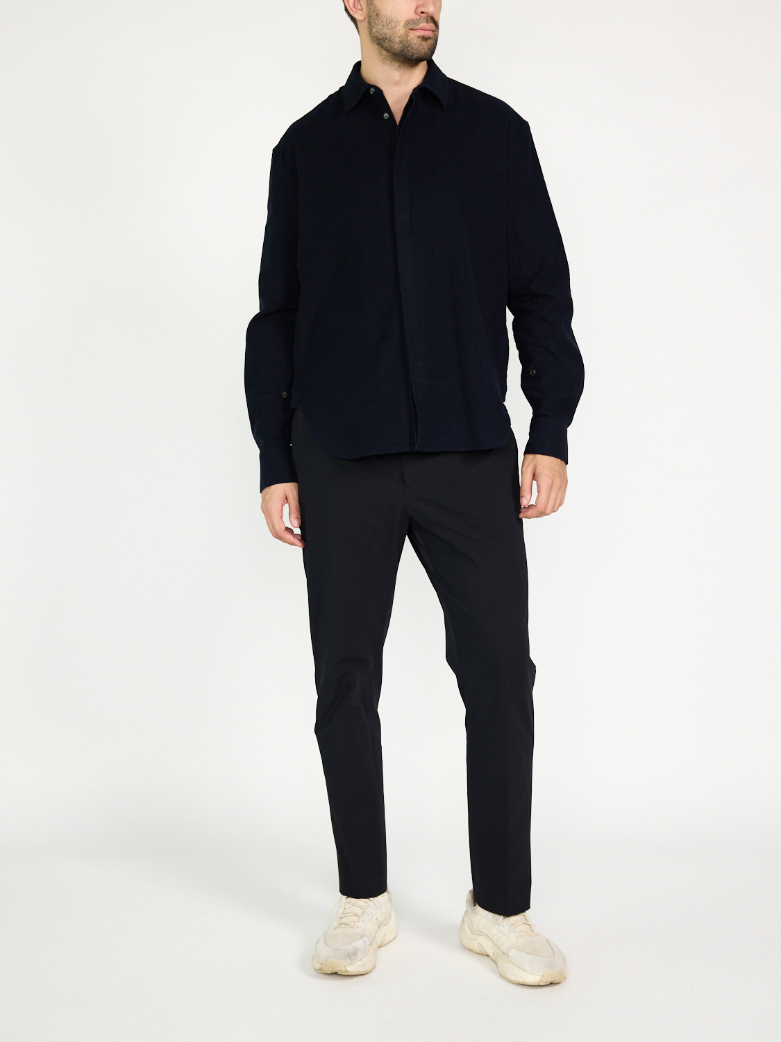 Darkpark Miley – Oversized Flanell-Hemd   marine XS