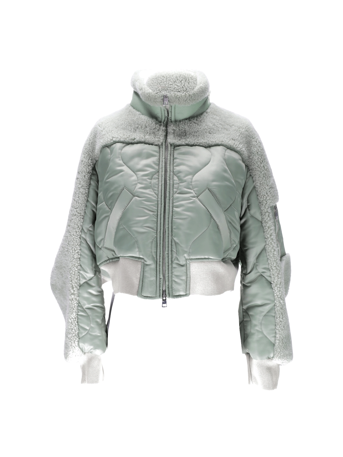 Blancha Shearling Bomber – Cropped Bomberjacke   -blanco XS/S