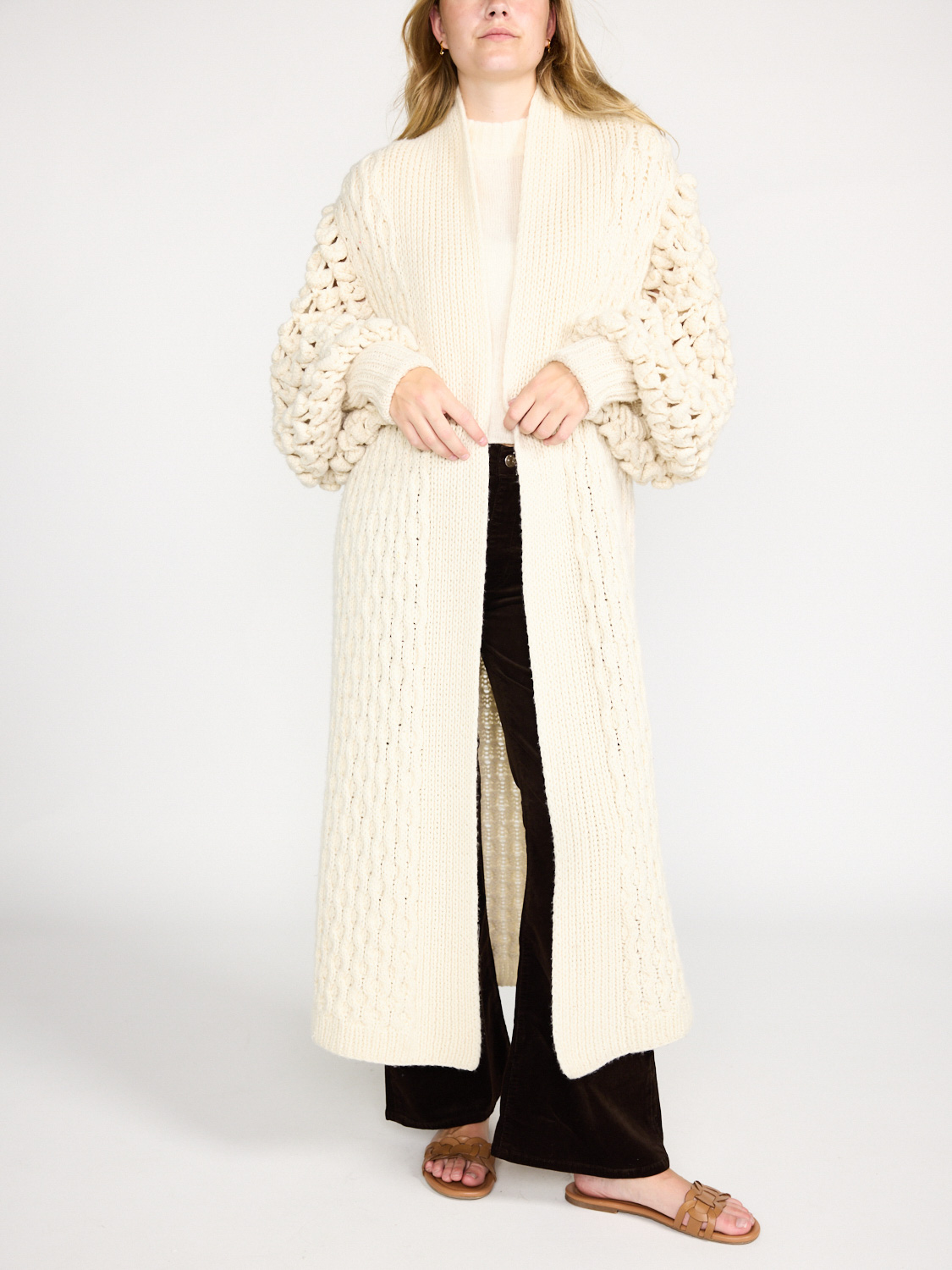 Letanne Eva Cashmere Coat weiß Taille unique