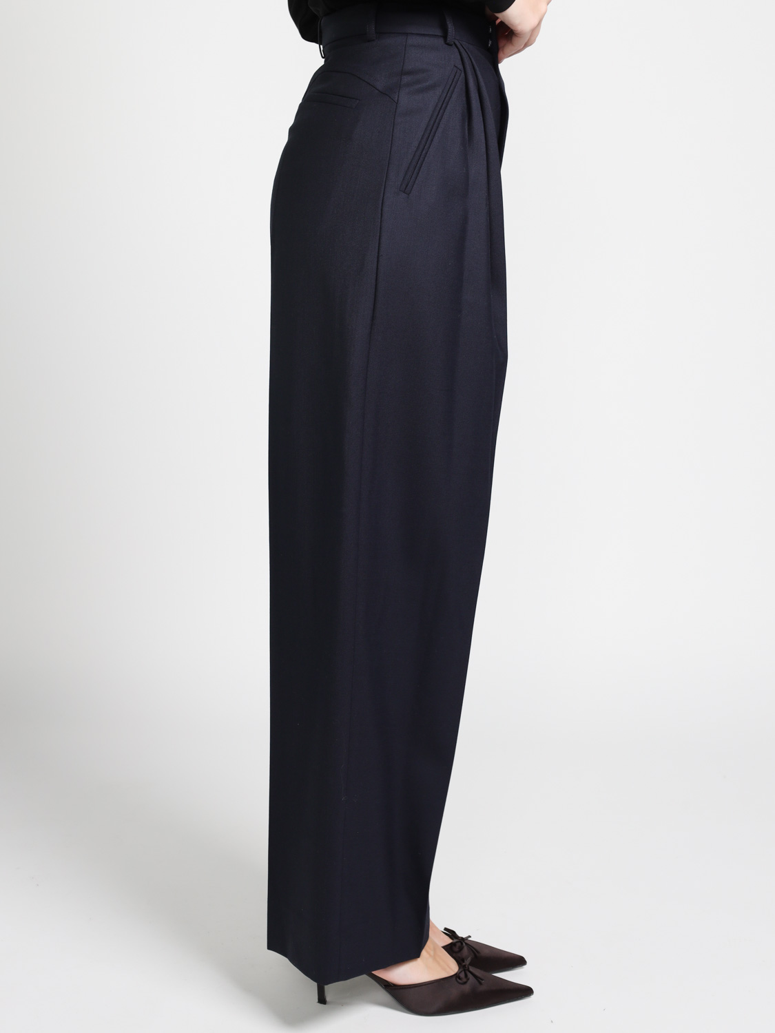 Victoria Beckham Wide leg trousers  marine 40