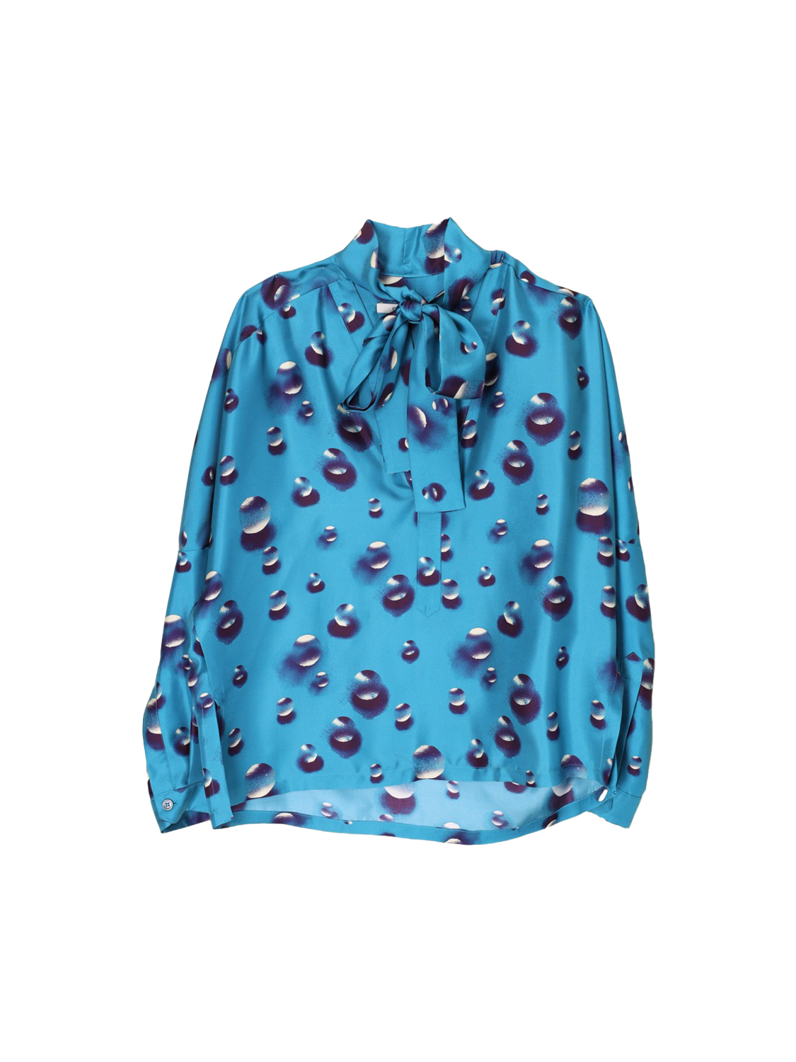 Silk blouse with teardrop design 