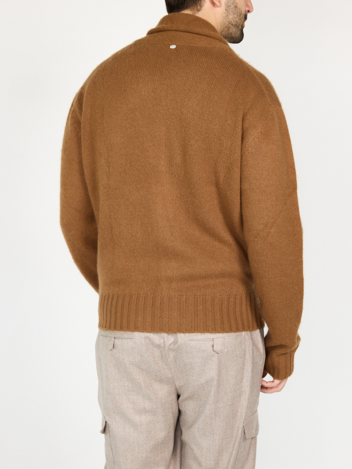 friendly hunting Cardigan camel L