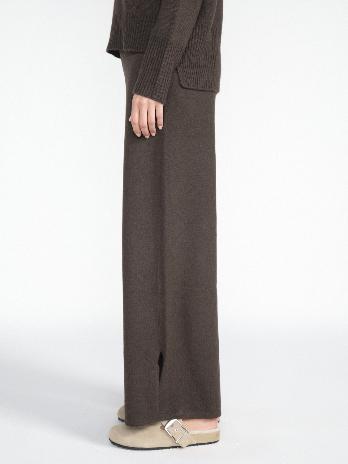 Lisa Yang Marlo – Cashmere-Wide-Leg Hose   marrone 36