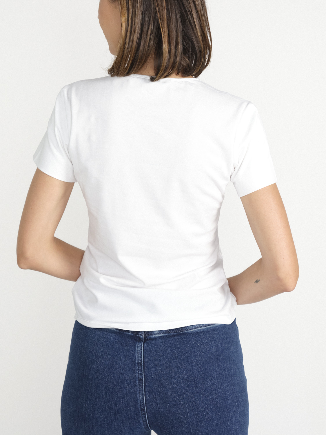 Dorothee Schumacher All Time Favorite – Stretchiges Baumwoll-Shirt   blanco S