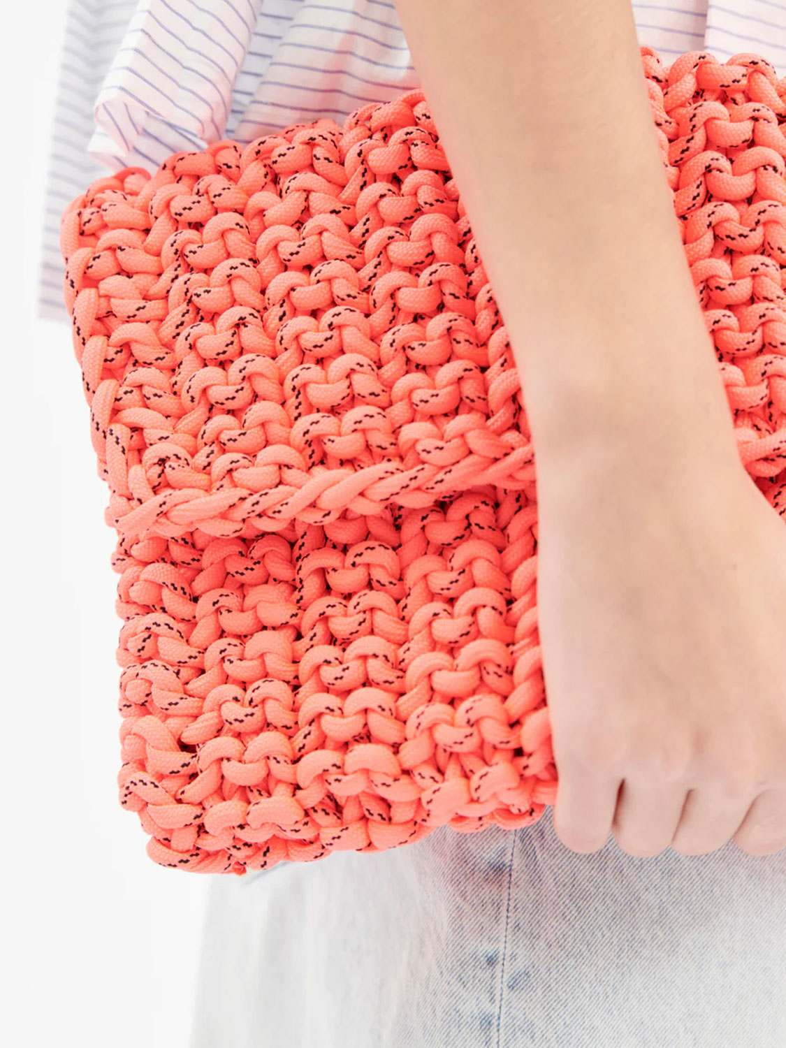 Odeeh Bag - Knitted clutch  pink One Size