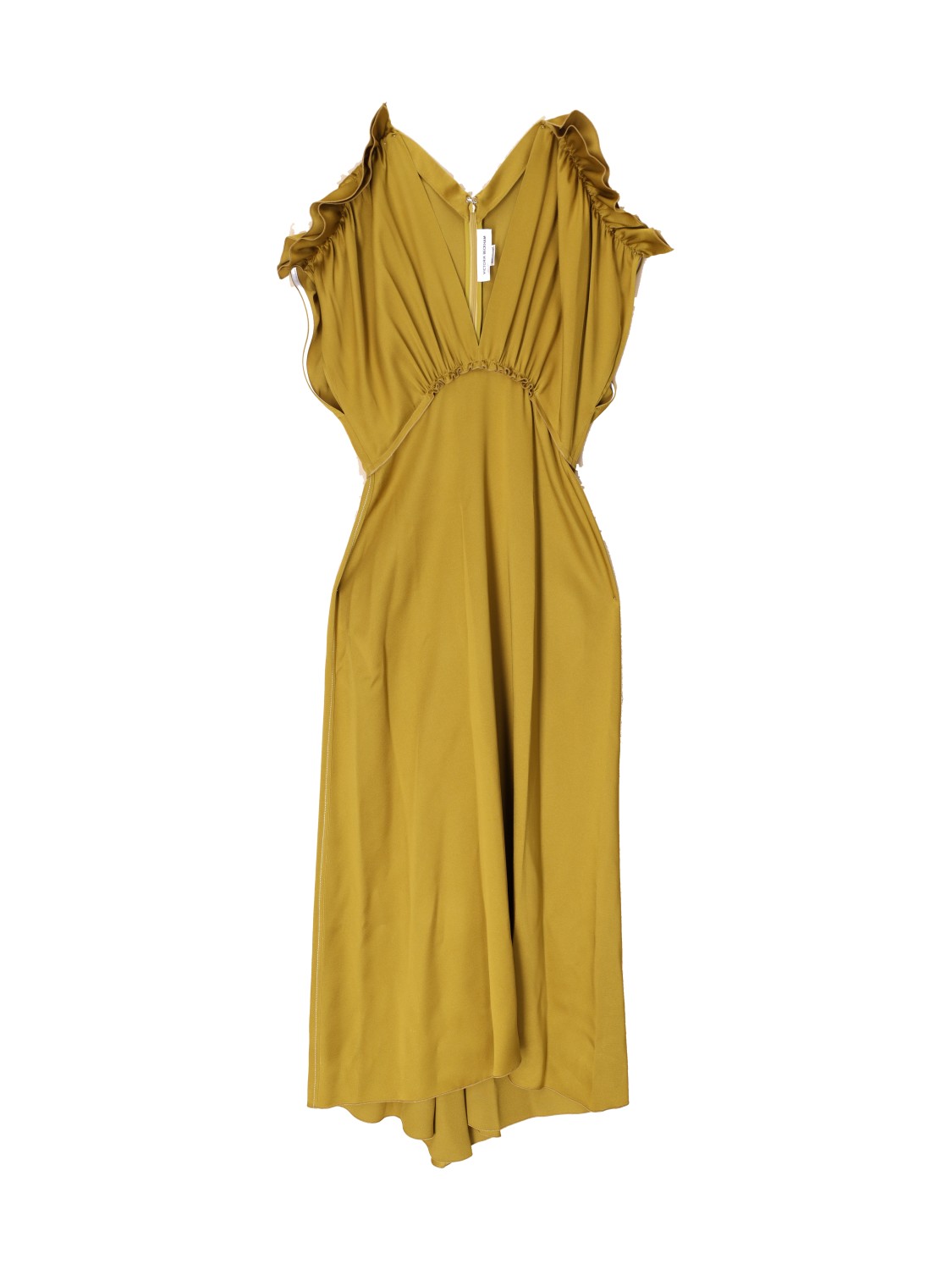 Midi dress made of satin silk crepe 