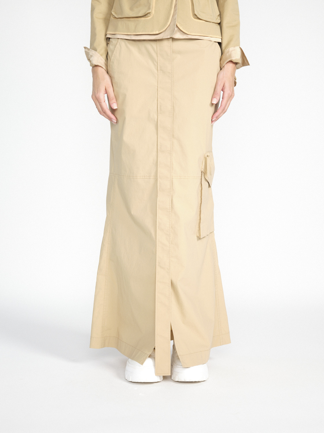 Dorothee Schumacher Poplin Power Skirt – maxi skirt made of cotton  beige XS