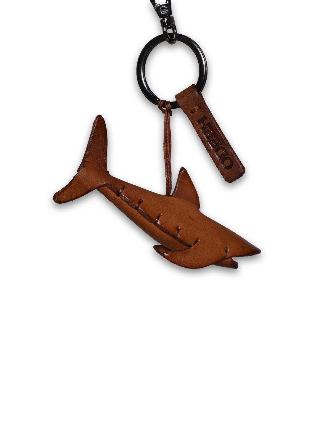 Odeeh Leather key ring camel One Size