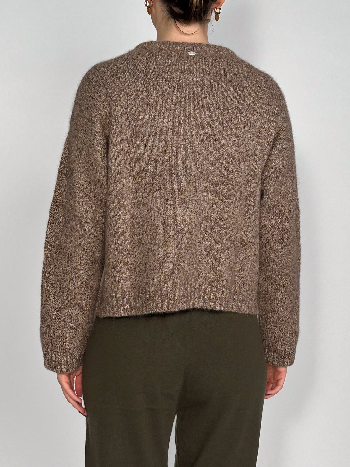 friendly hunting Jumper – sweater made from a cashmere-silk mix  brown XS