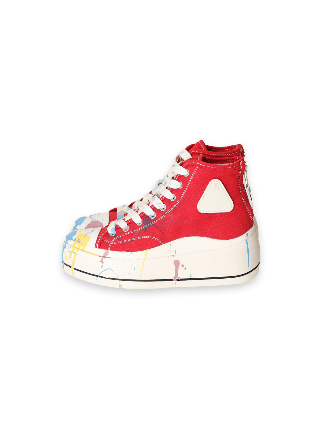 R13 Kurt High - Plateau Sneaker mit Farb-Flecken 36 red