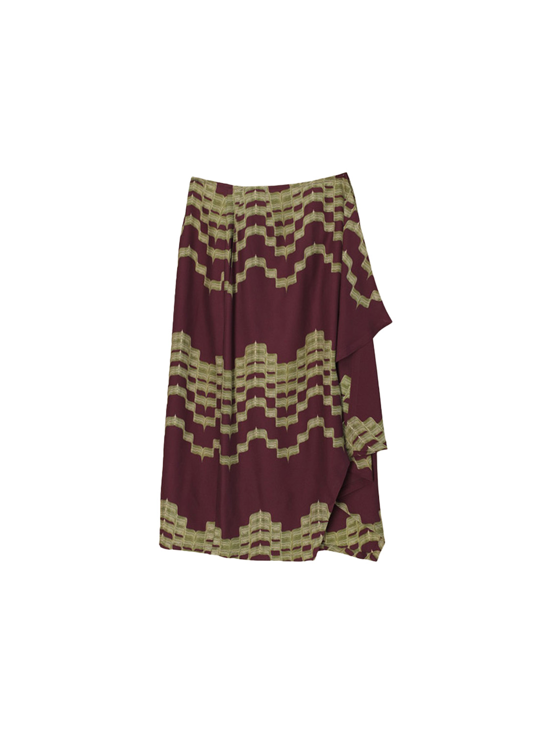 Odeeh skirt with graphic print  bordeaux  36