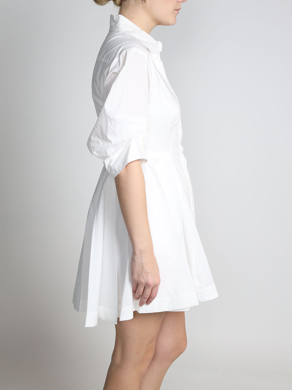 Simkhai Jazzie - short fitted shirt dress   white 34