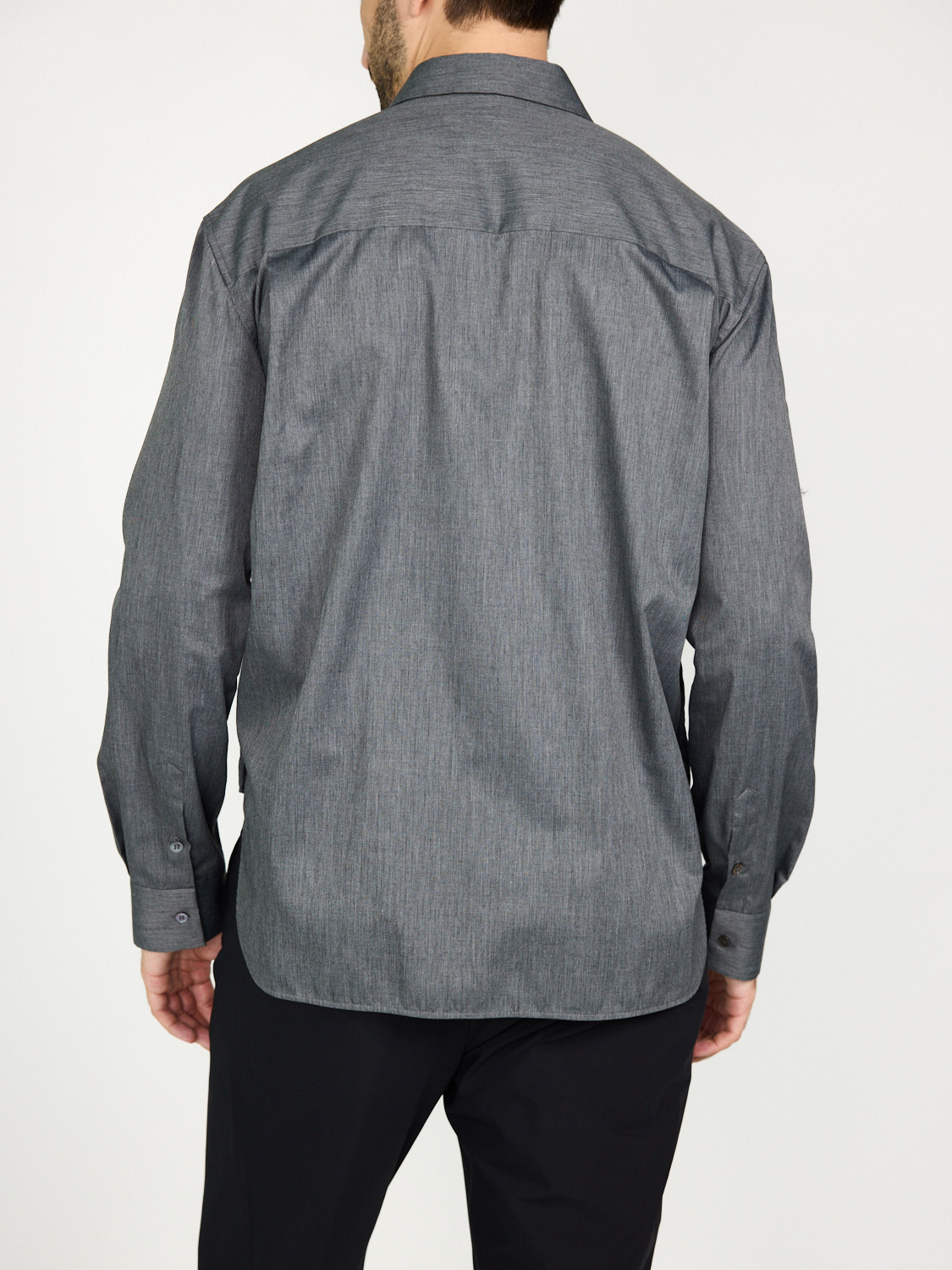 Darkpark Miley – Melliertes Oversized Hemd   gris XS