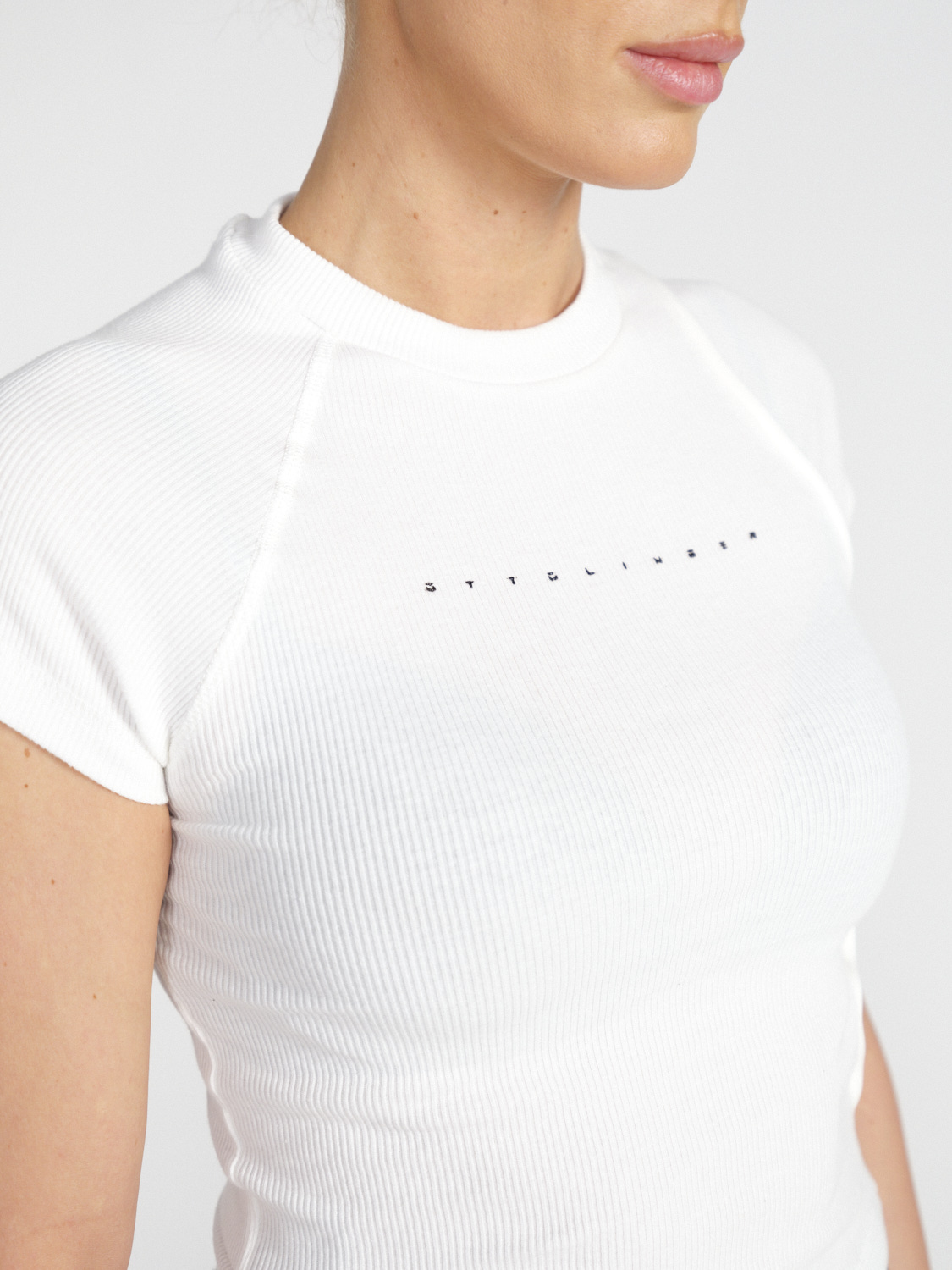 Ottolinger Deconstructed - Stretchy ribbed cotton shirt  white S