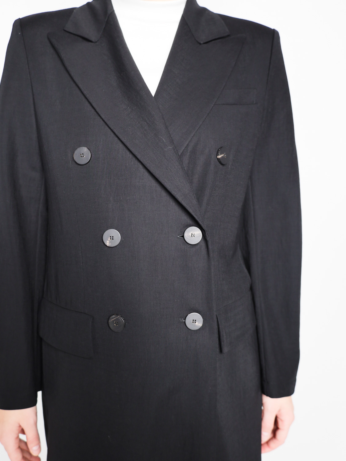 Harris Wharf London Double-breasted wool coat  black 40