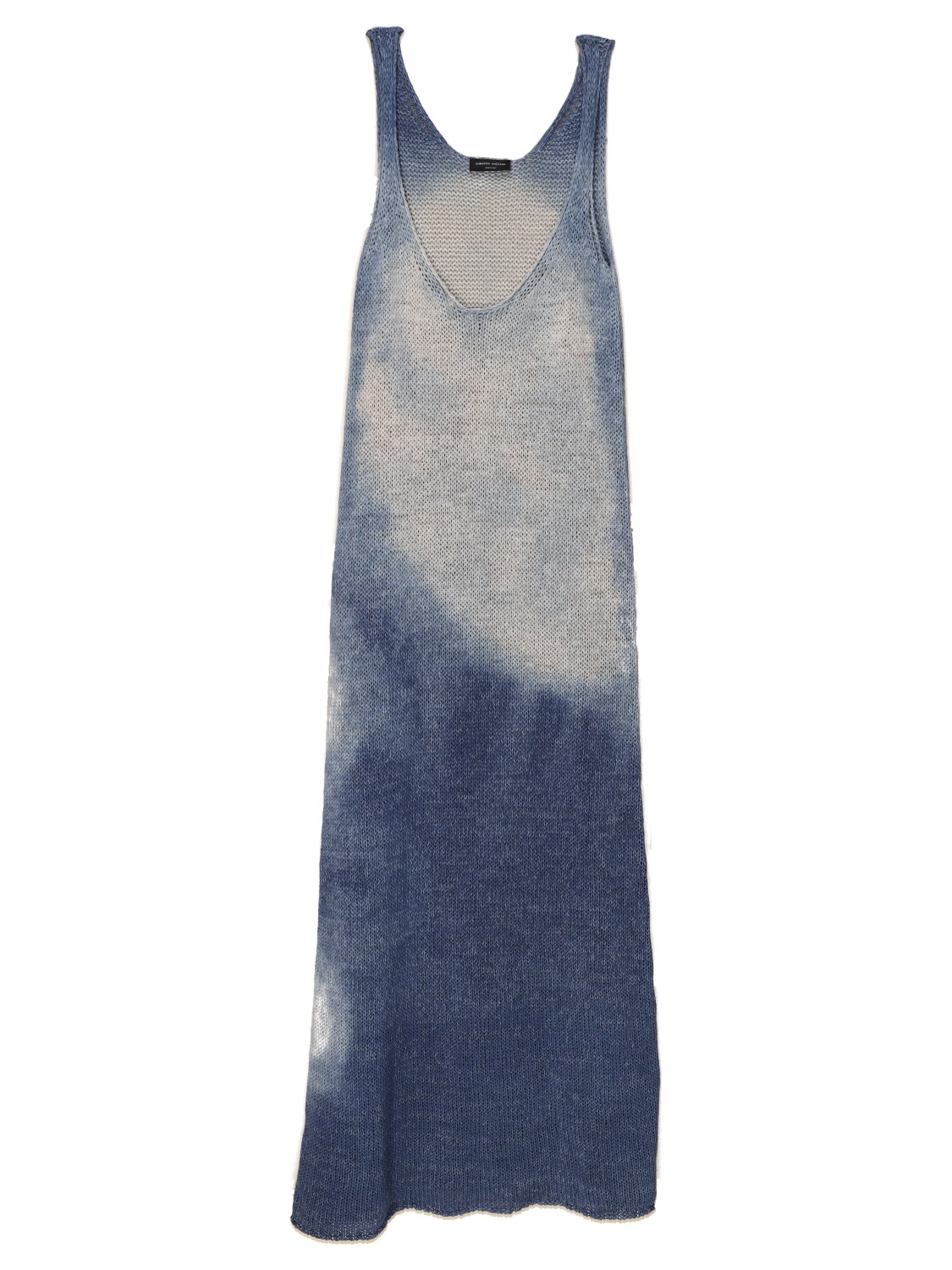 Roberto Collina Senza - Maxi knit dress with color gradient  blue L