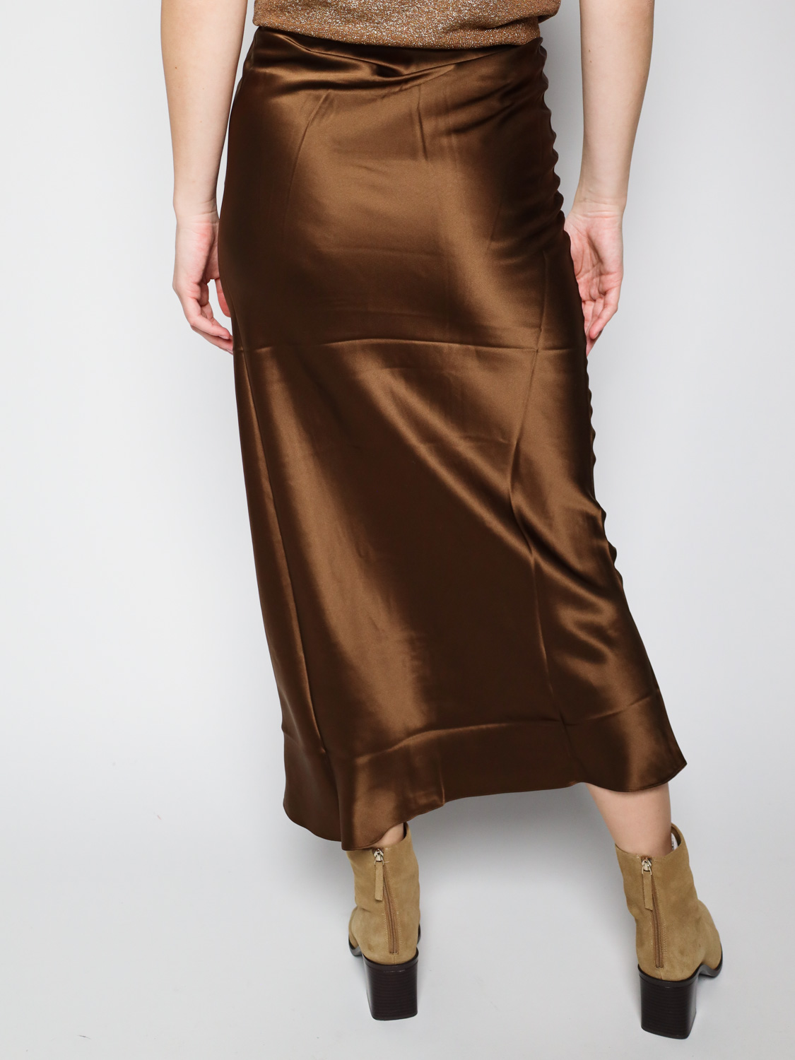 Frame Silk maxi skirt  brown M