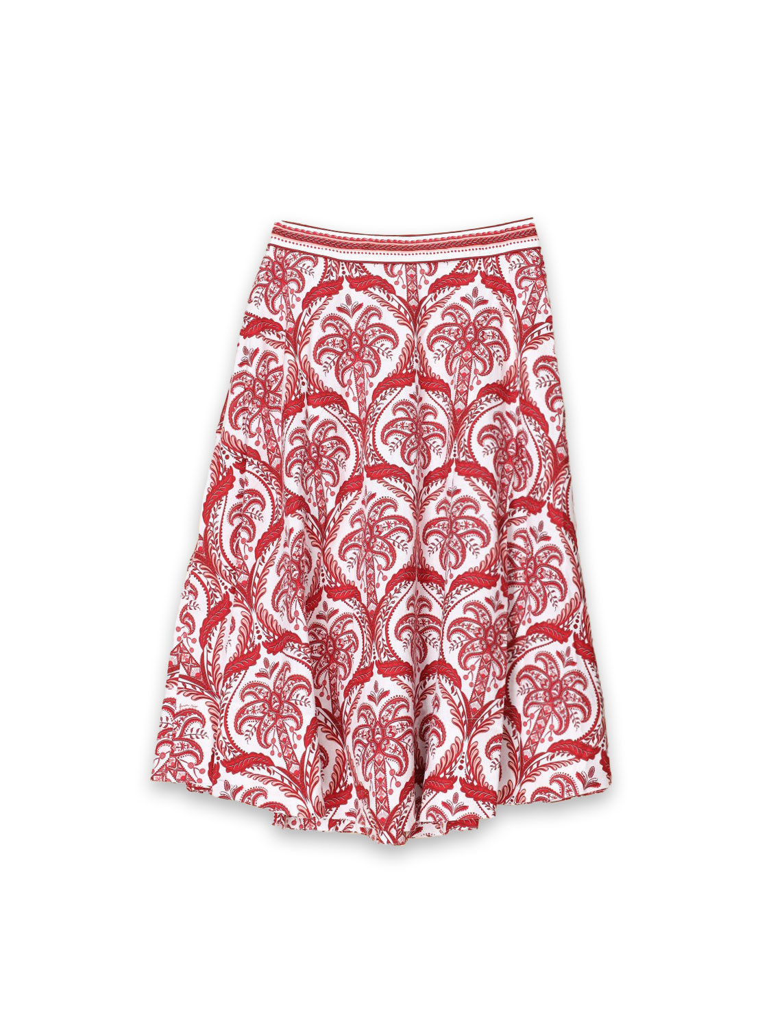 Tropical - Midi skirt with floral pattern  