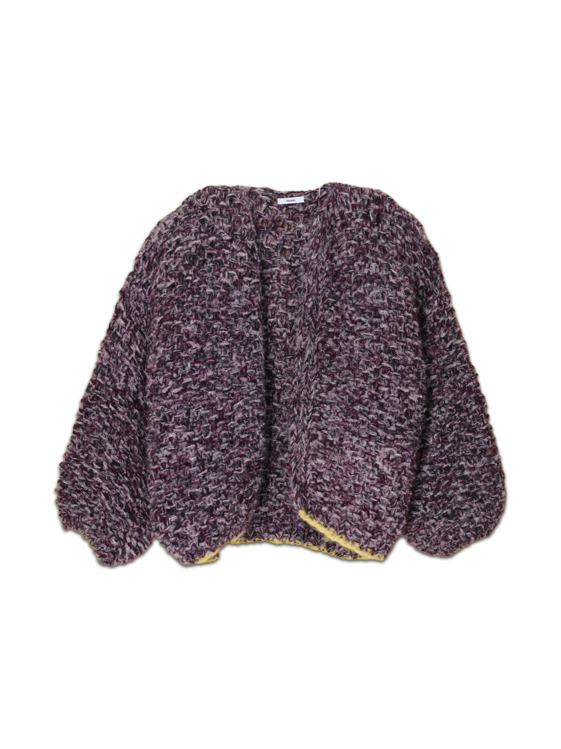 Maiami Fleecy melange knit cardigan  bordeaux  S/M