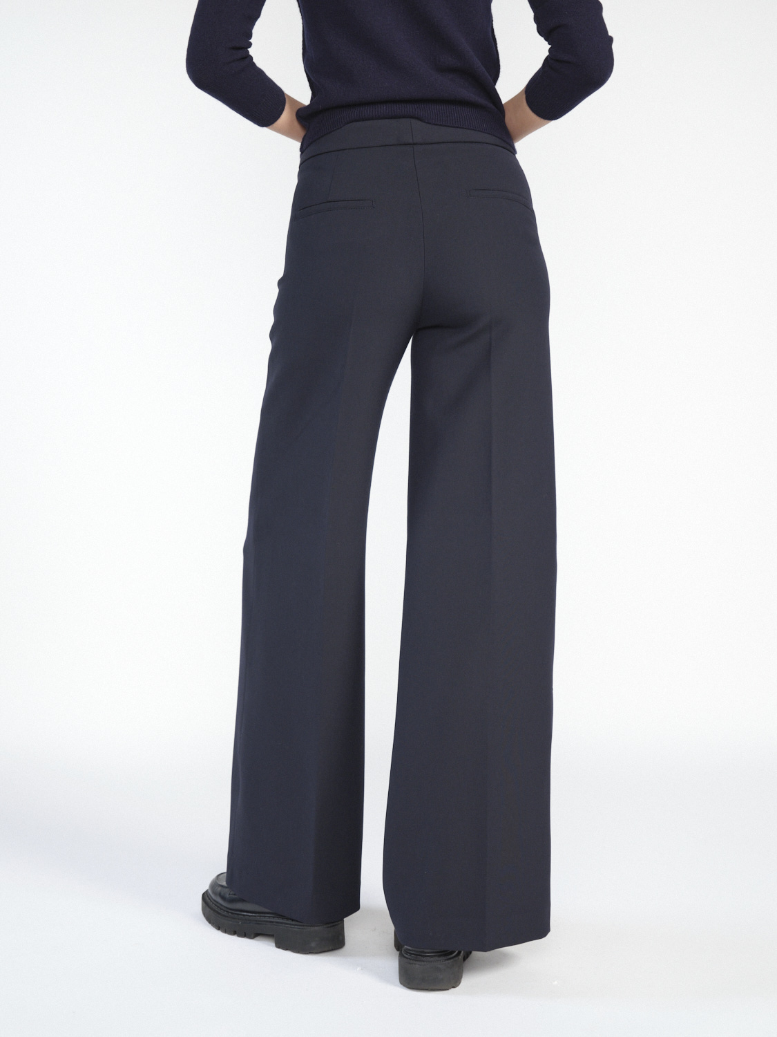 Seductive Bridget pleated trousers with button details  marine 36