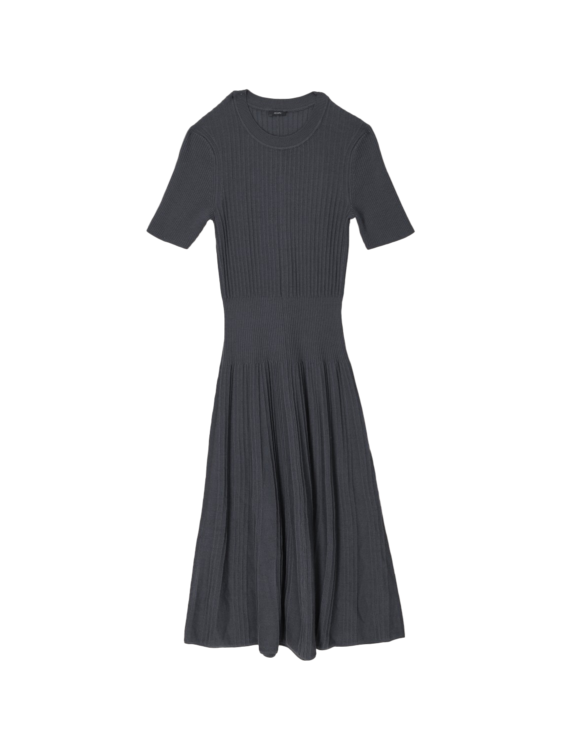 Joseph Merinos – Midi–Rüschenkleid  grau S