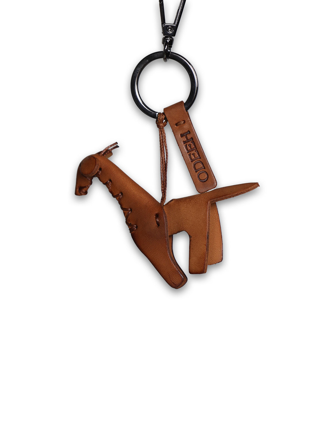 Odeeh Leather key ring camel One Size