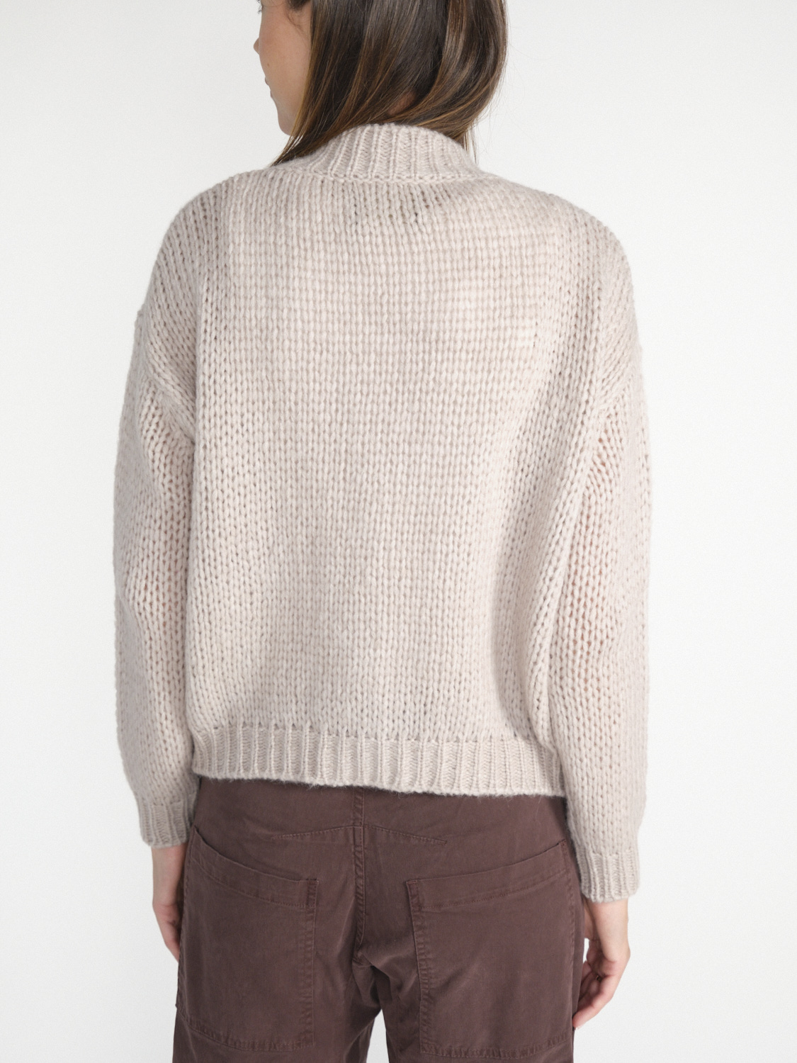 Roberto Collina Kurzer Cardigan aus Alpaka-Woll-Mix   creme S