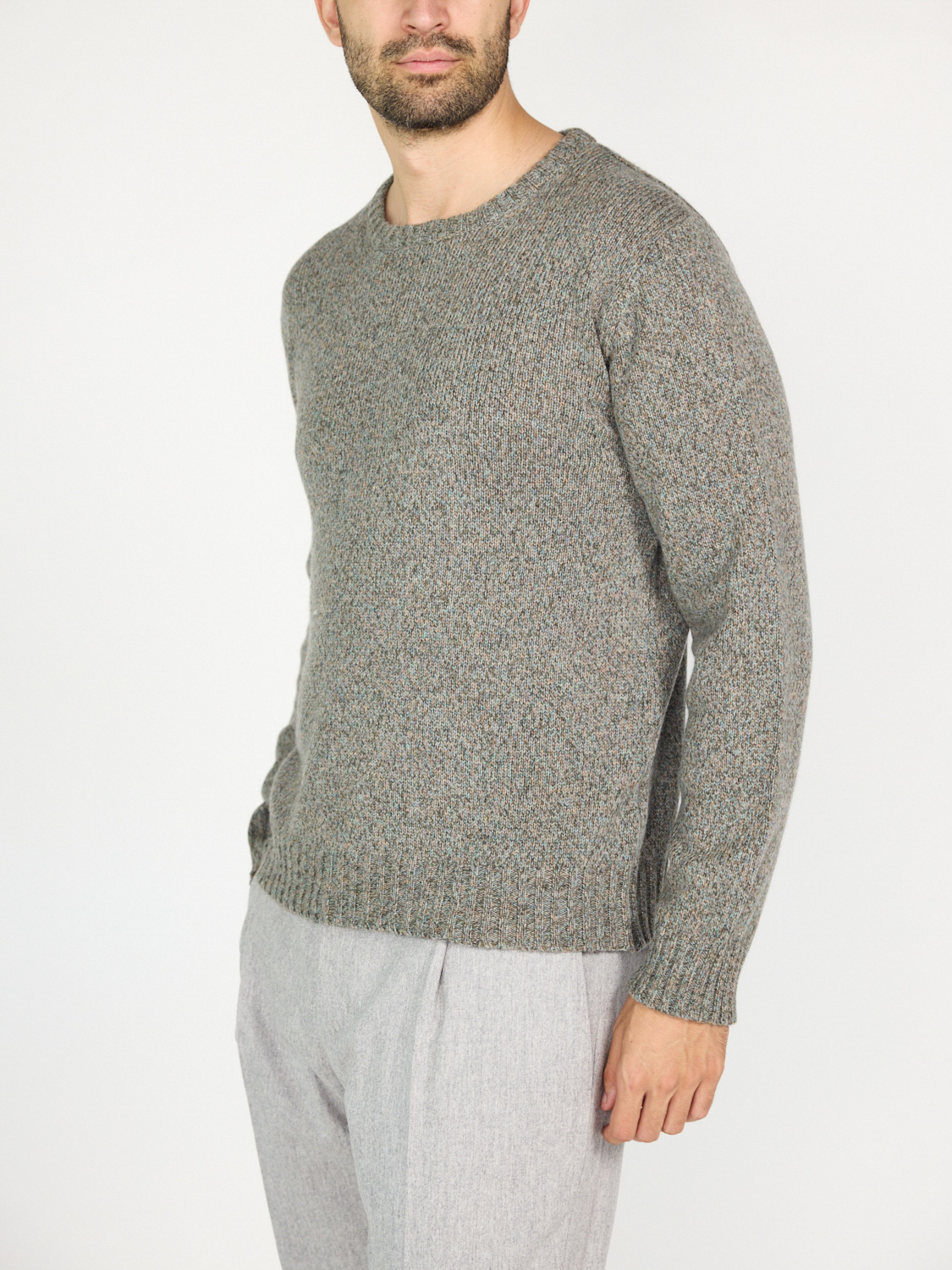 Stephan Boya Michael sweater made of cashmere  grey S