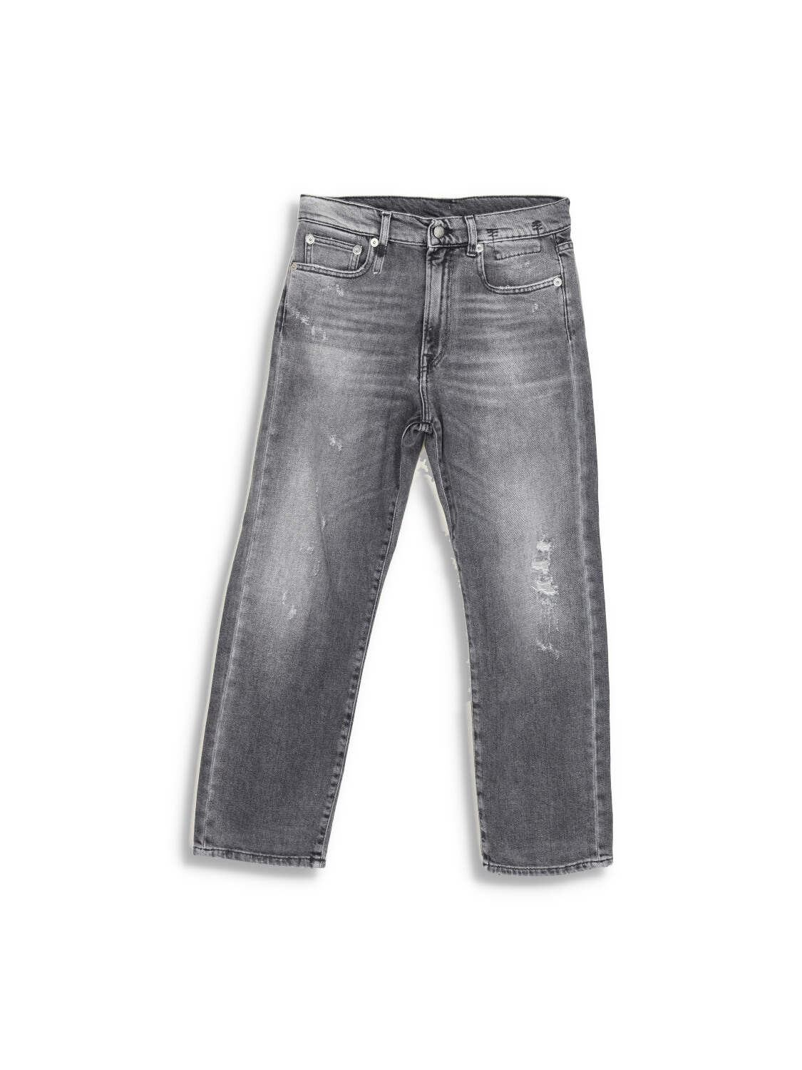 R13 Boyfriend Jeans - Graue Boyfriend Jeans im Destroyed Look  grey 26