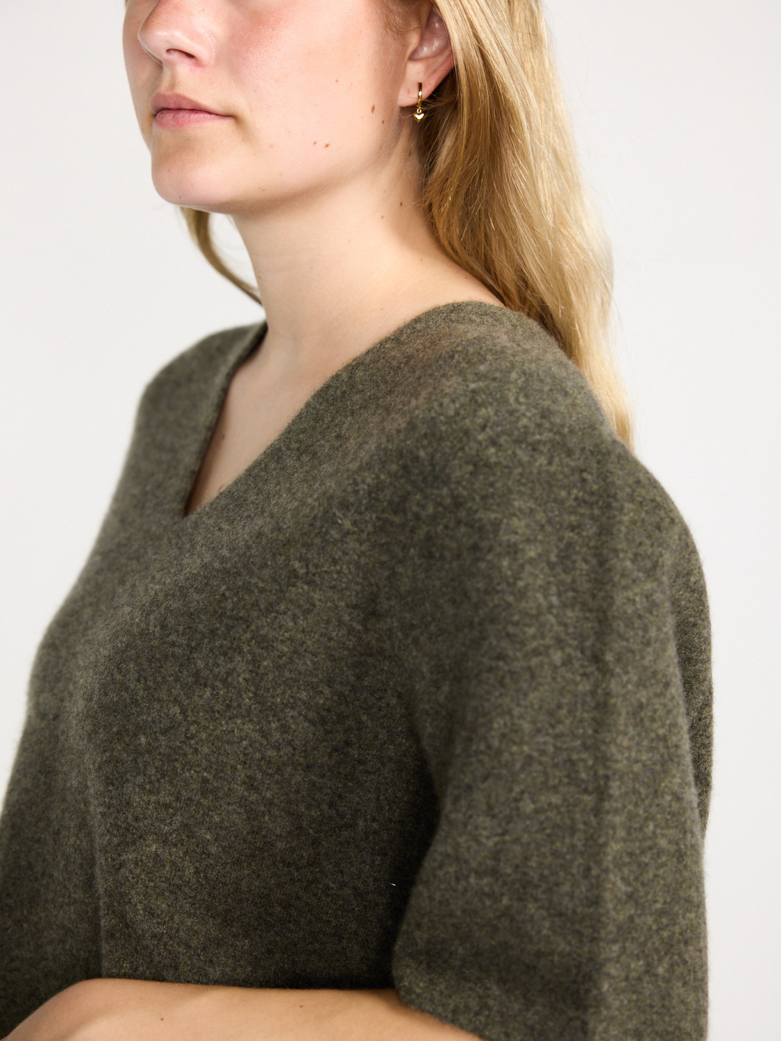 LU Ren Morven - Sweater made of Cashmere-Mix  khaki XS