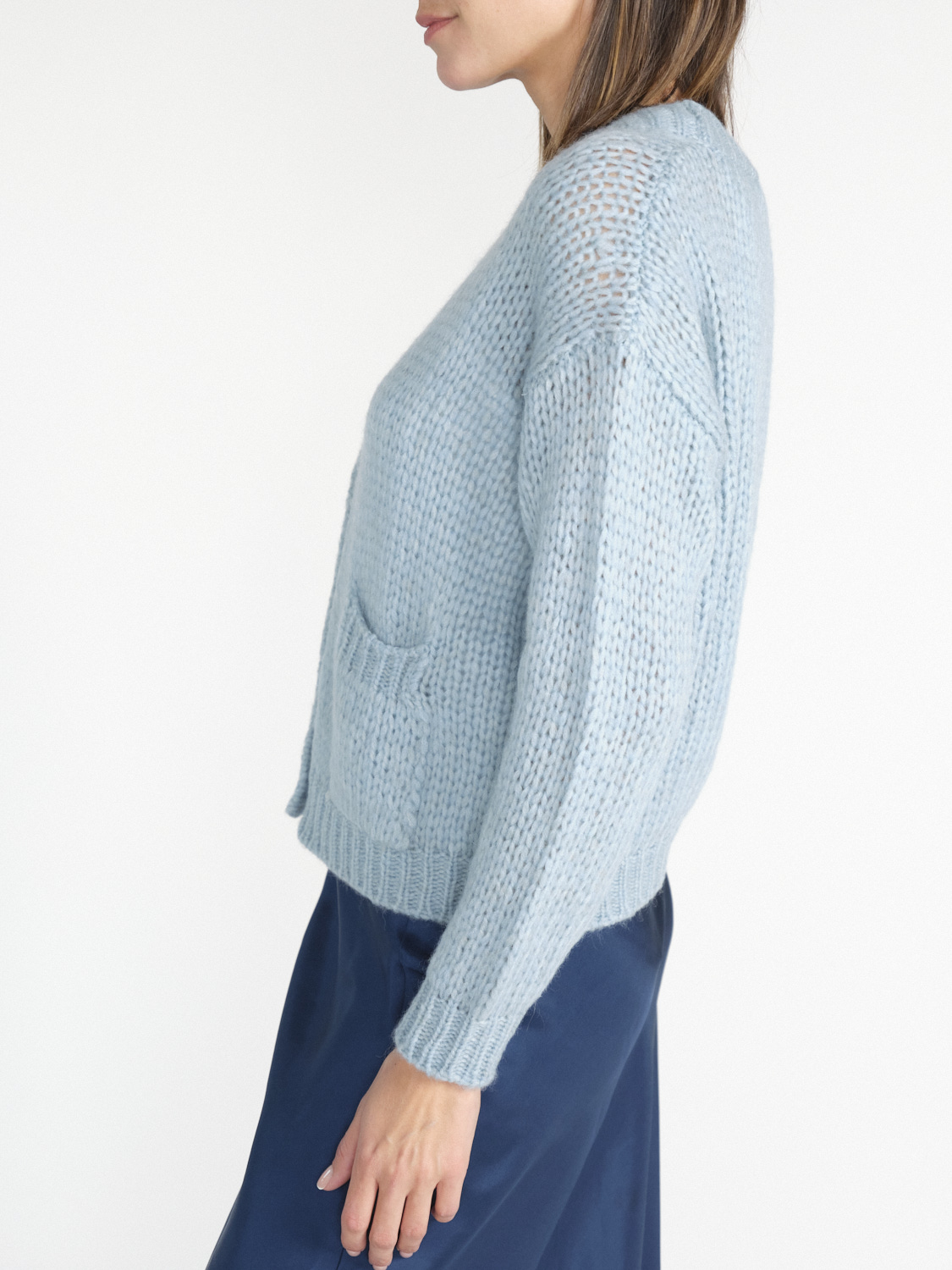 Roberto Collina Short cardigan made from an alpaca-wool mix  mint L