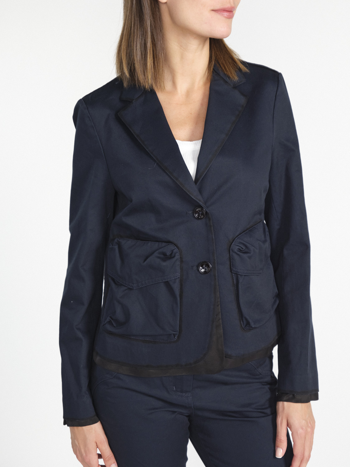 Dorothee Schumacher Perfect Match Jacket - Short blazer made of cotton  marine XS