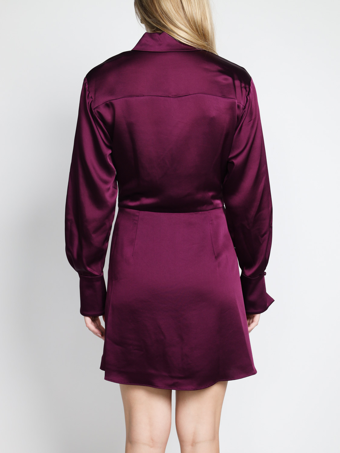 Simkhai Talit – Satin Minikleid   Bordeaux 34