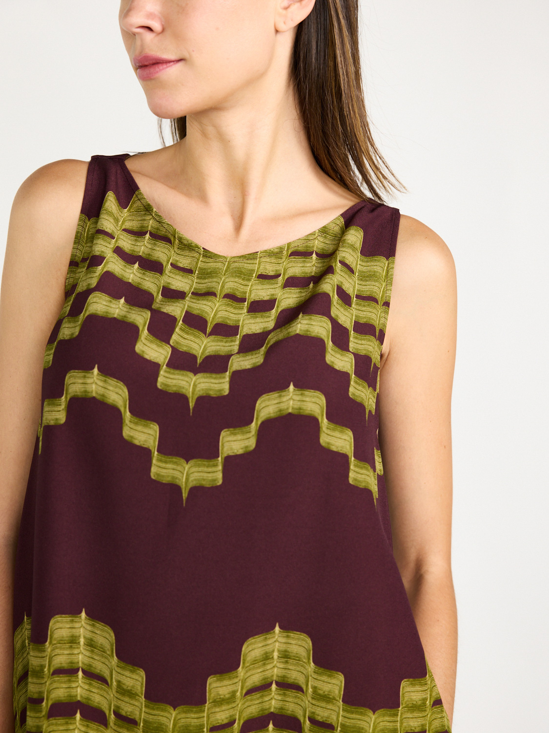 Odeeh Top mit graphischem Print  bordeaux 38