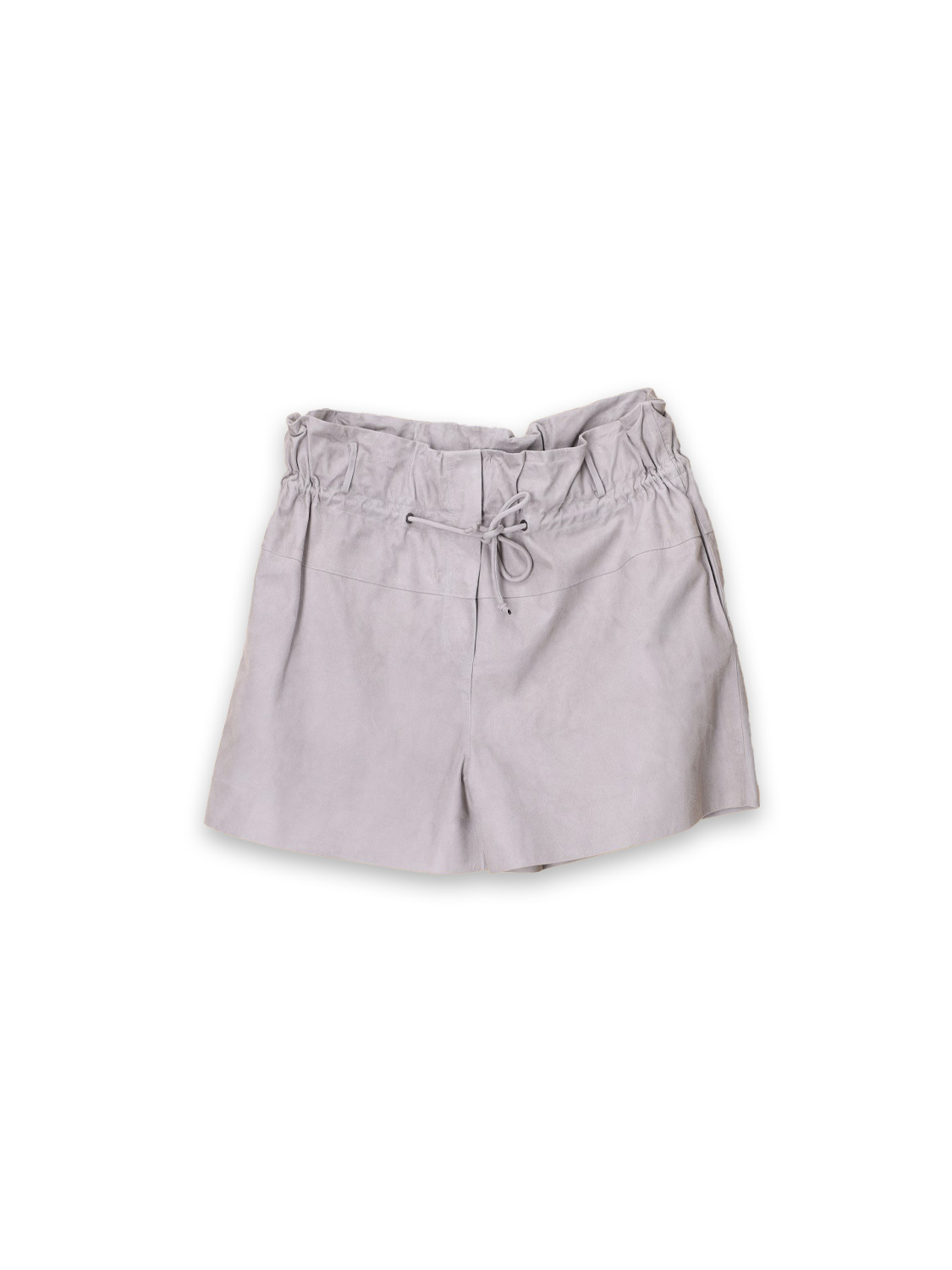 Lorena Antoniazzi Veloursleder-Shorts   grau 34