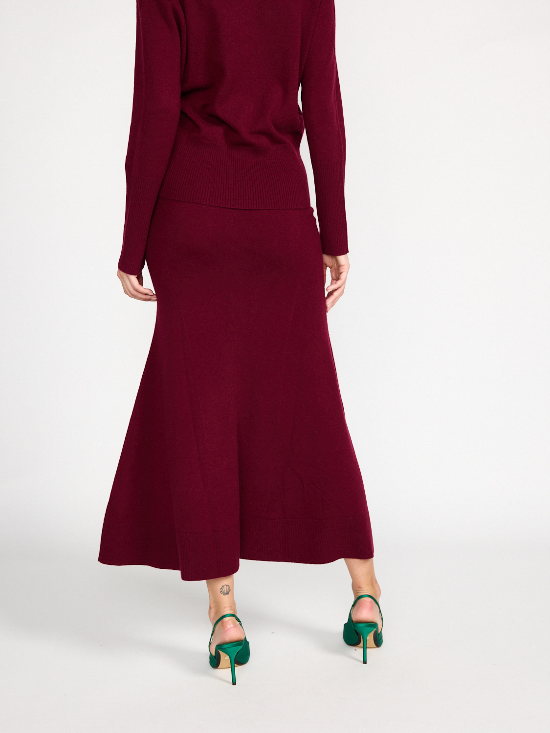 LU Ren Cashmere skirt  bordeaux XS