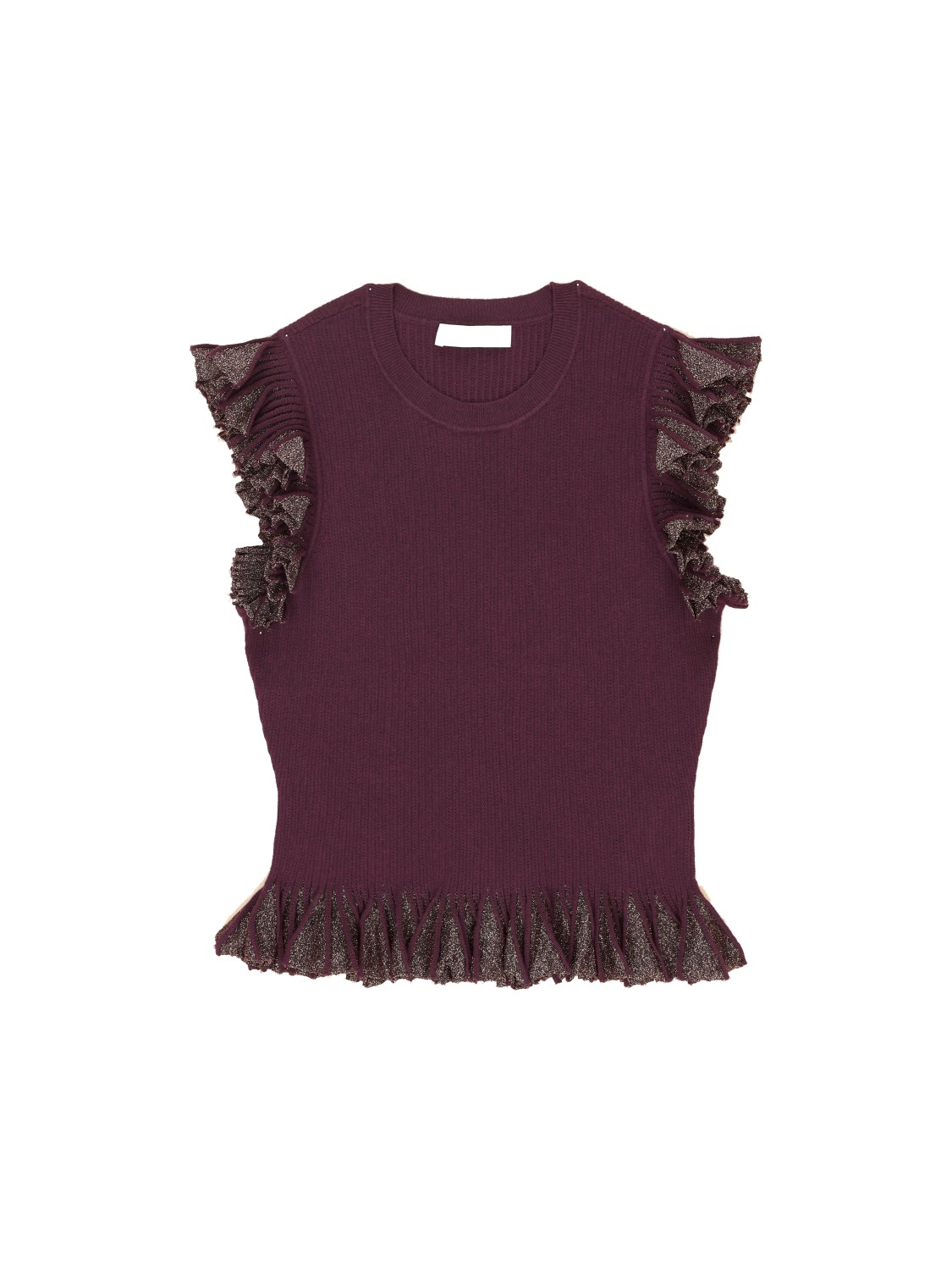 Ulla Johnson Leila – top with ruffled details  bordeaux S