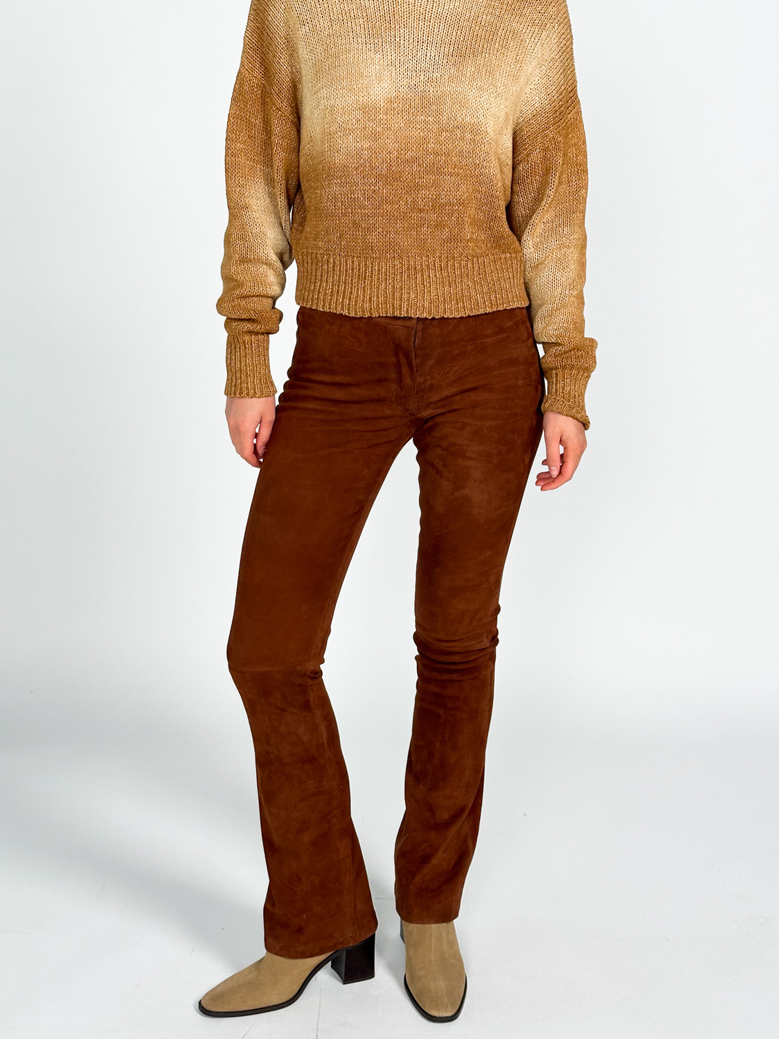 Arma Izzy suede flared leggings  camel 34