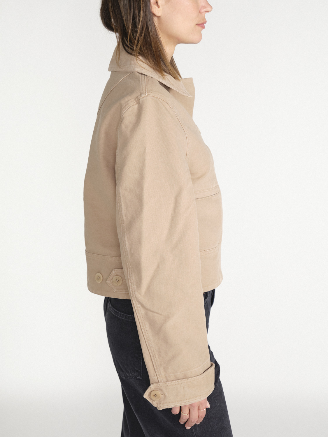 JW Anderson Cropped workwear jacket  beige 34