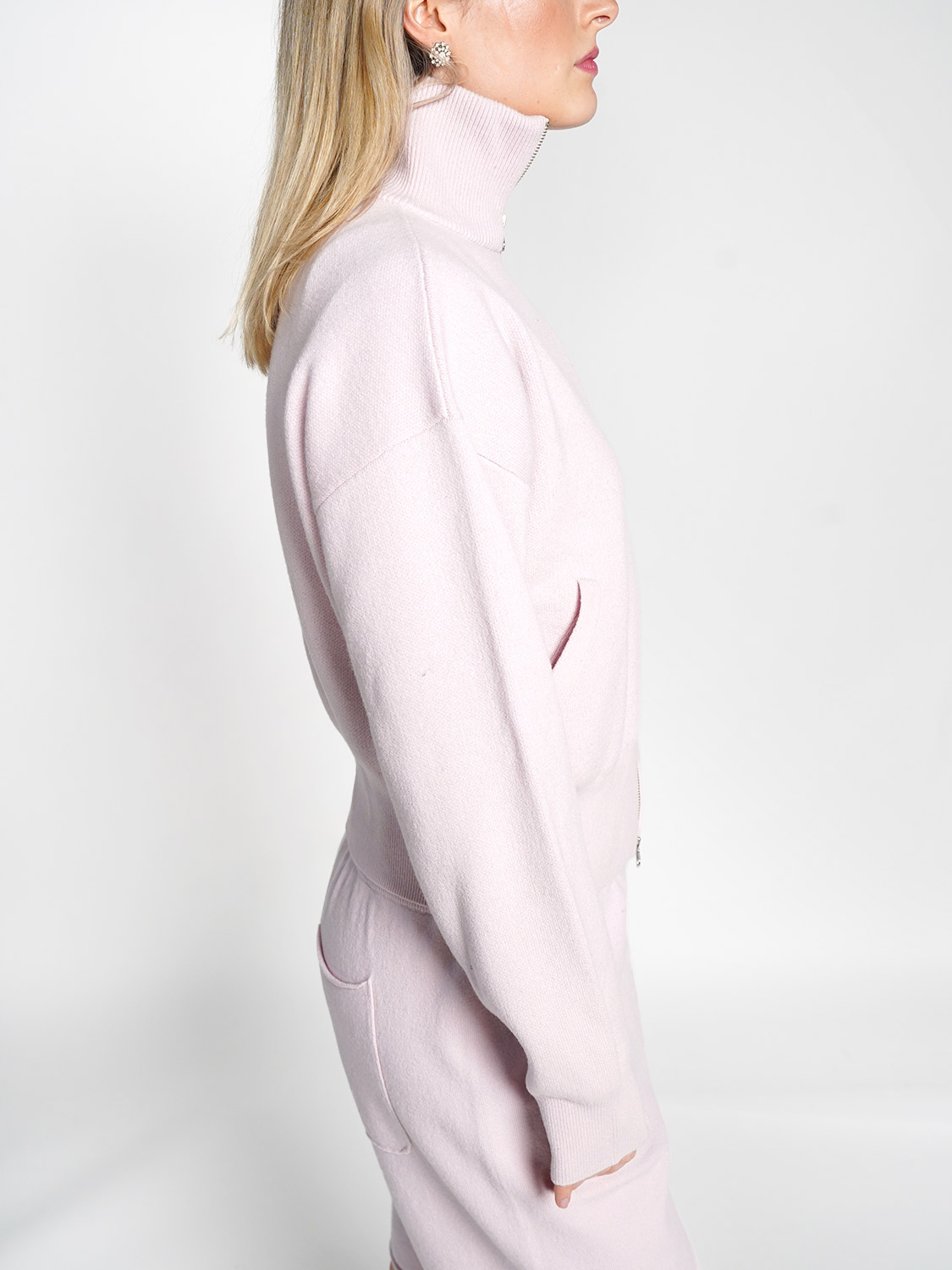 Extreme Cashmere N°385 xtra Cute – zip cardigan  rosa One Size