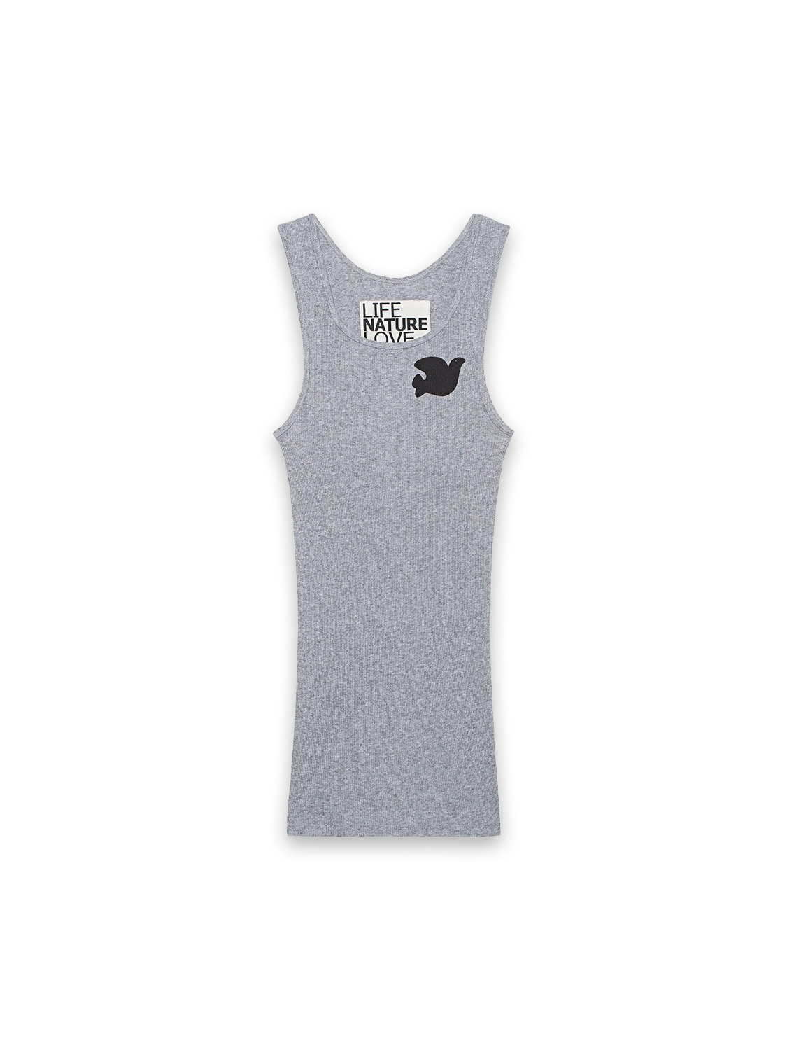 Free City Ribbed tank top with back print  grey XS/S