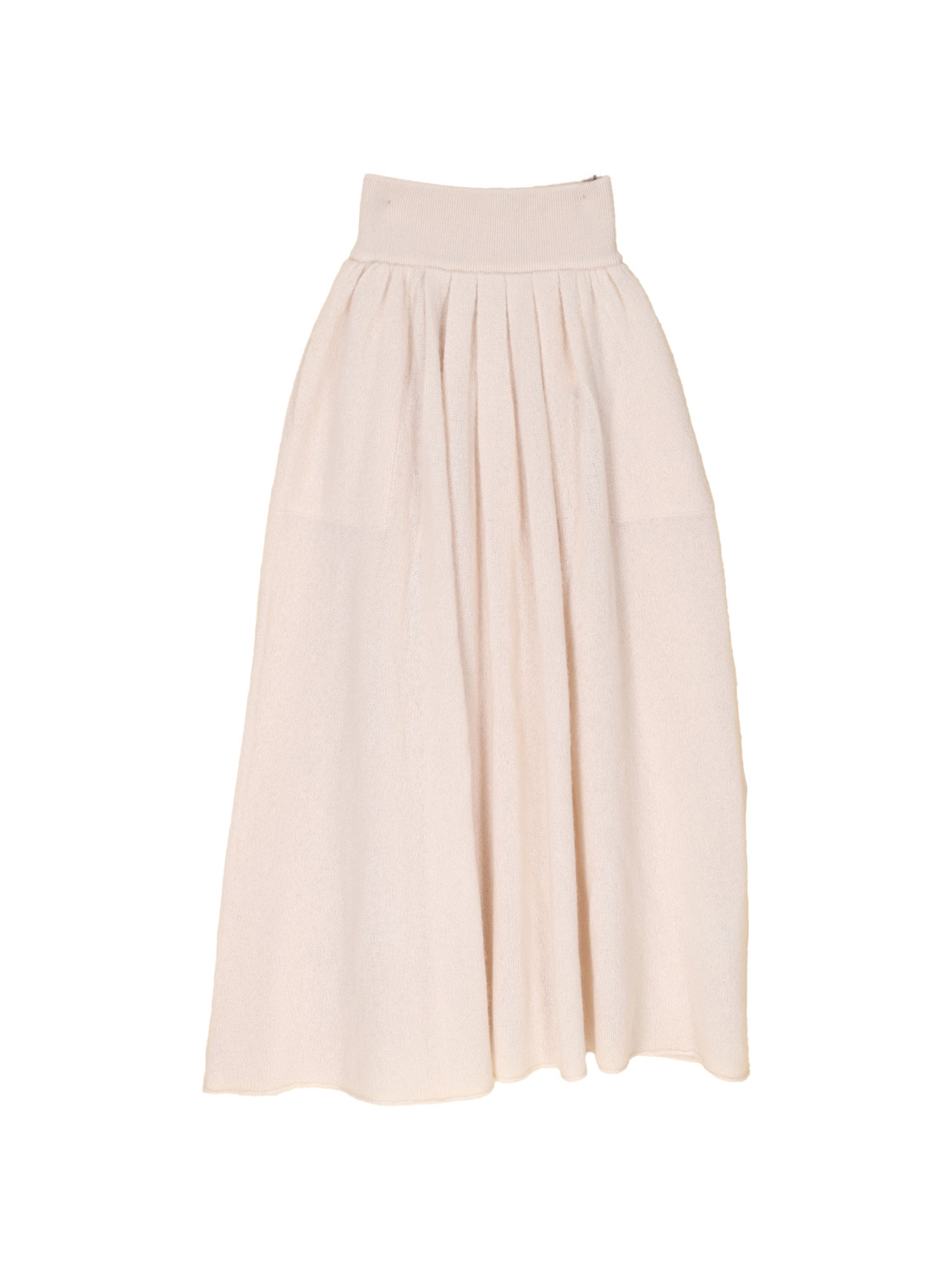 LU Ren Lenor cashmere midi skirt  beige XS