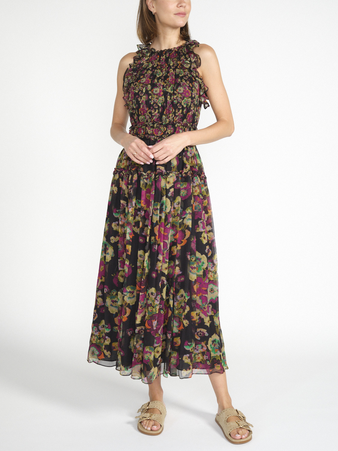 Ulla Johnson Elea Kleid mit Blumen – Print  multicolore 34