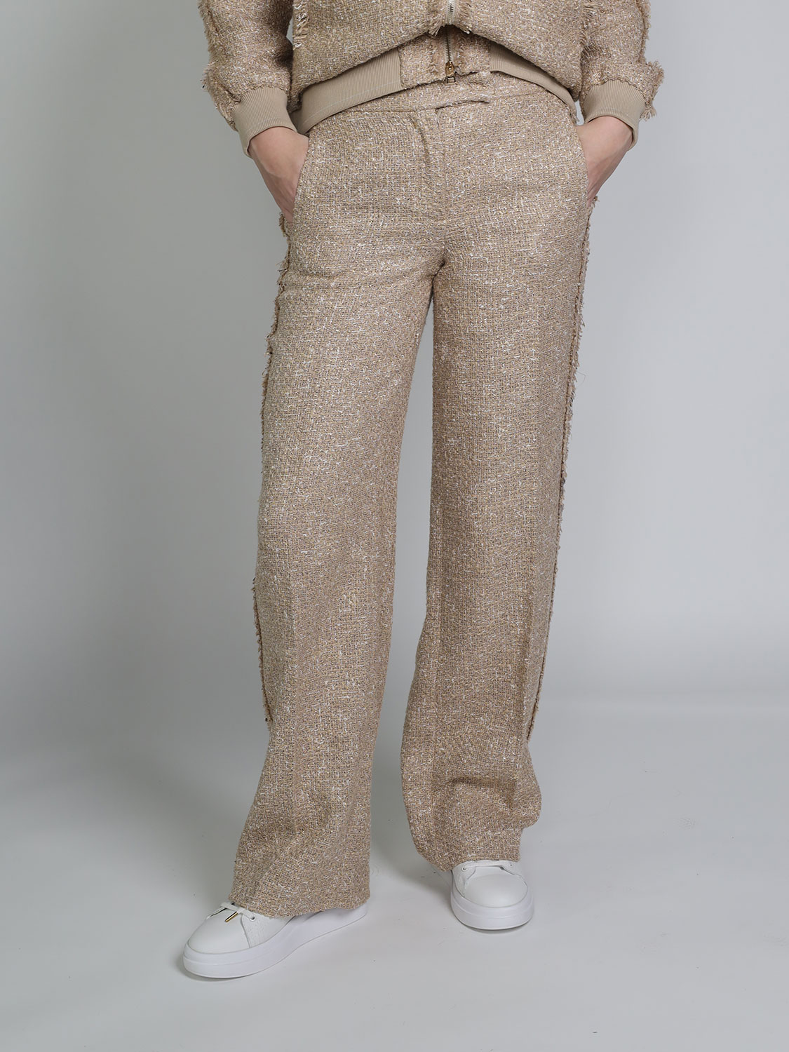 Lorena Antoniazzi Trousers in tweed look   36 hellrot