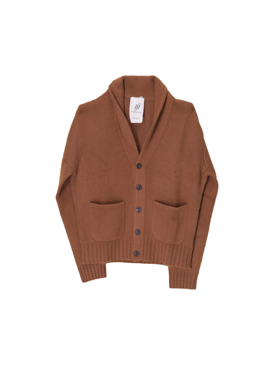 friendly hunting Cardigan mit aufgesetzten Taschen camel M